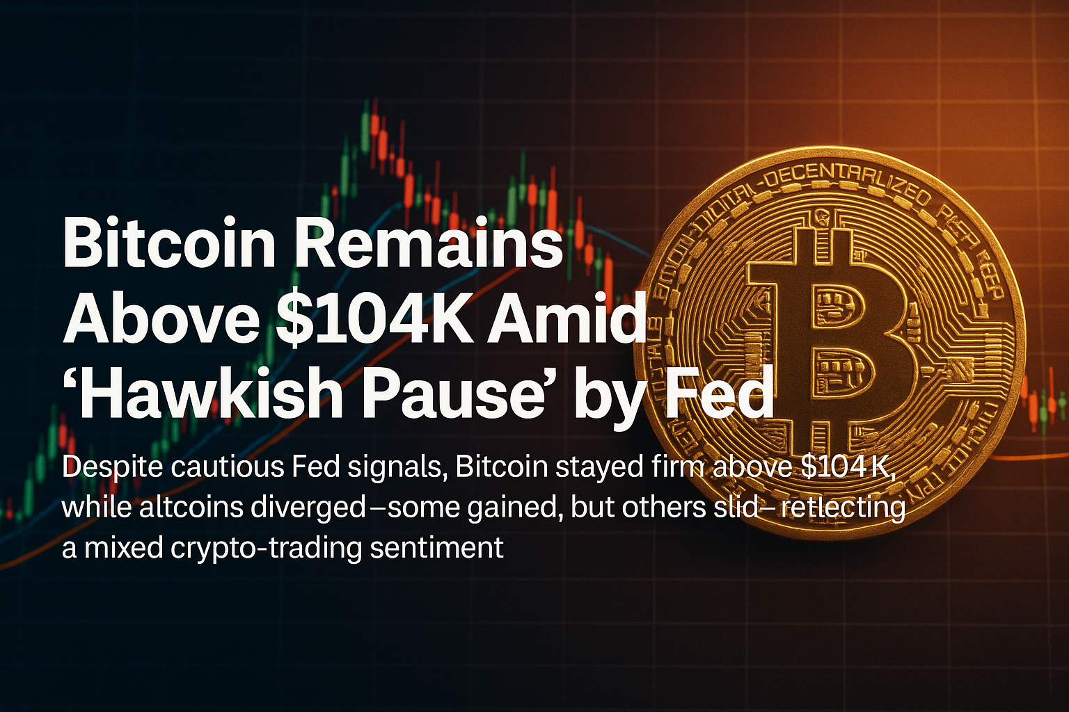 Bitcoin Holds Strong Above $104K Despite Fed’s Hawkish Pause — What’s Next for Crypto Markets?