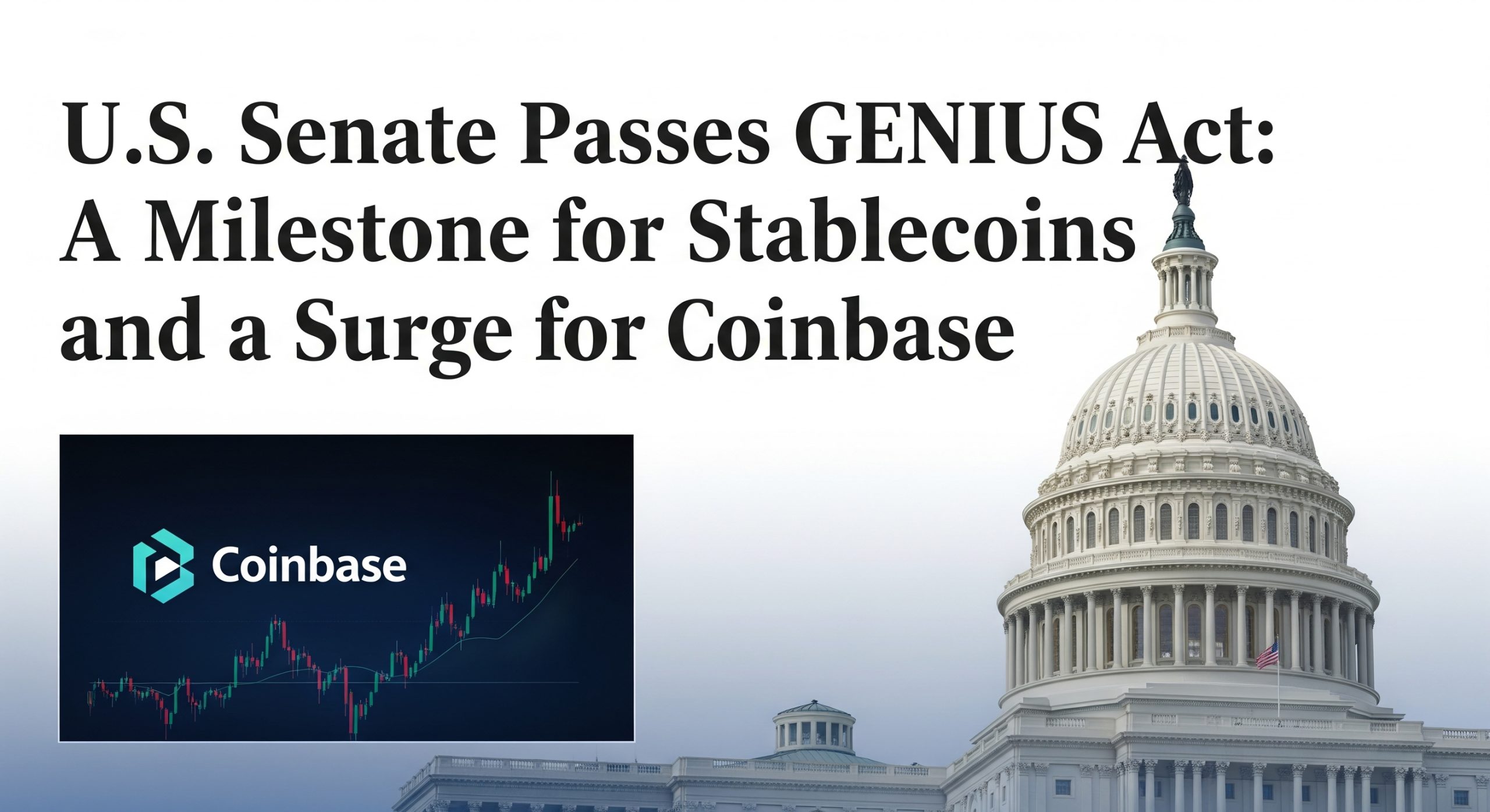 U.S. Senate Passes GENIUS Act: A Milestone for Stablecoins and a Surge for Coinbase