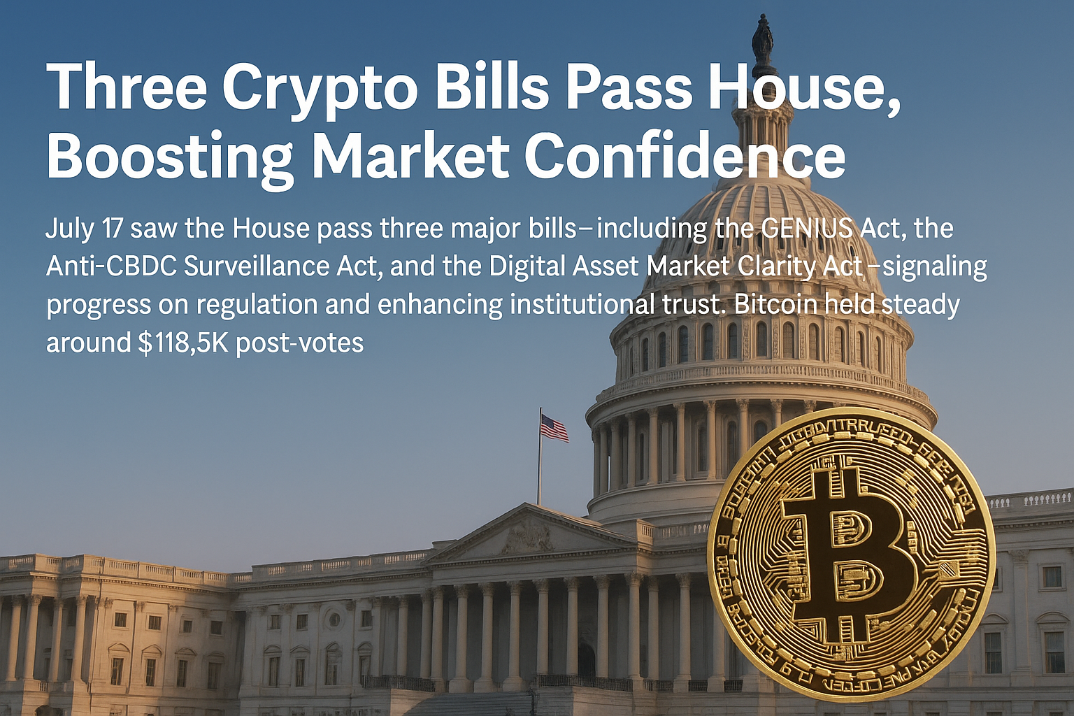 Three Crypto Bills Pass the House: A Landmark Moment for the Digital Asset Economy