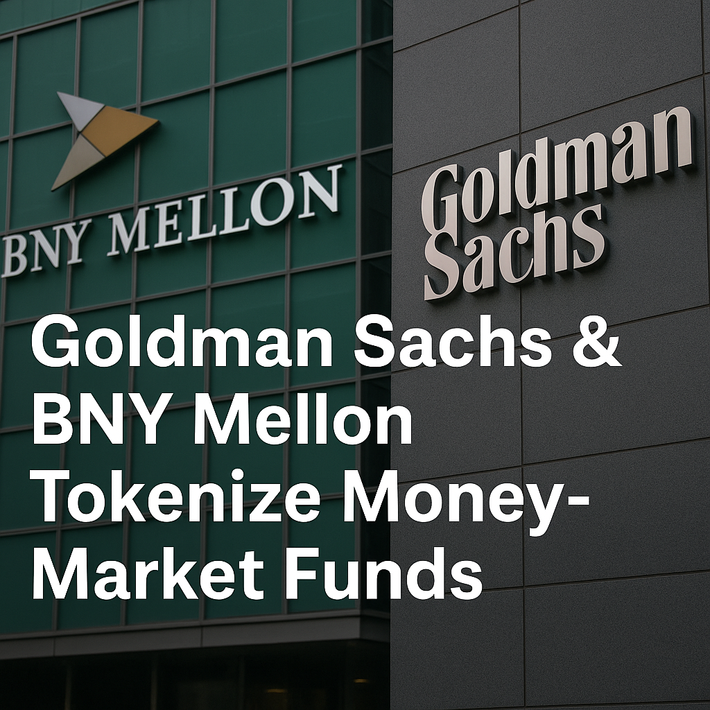 Wall Street Goes Digital: Goldman Sachs & BNY Mellon Tokenize Money-Market Funds