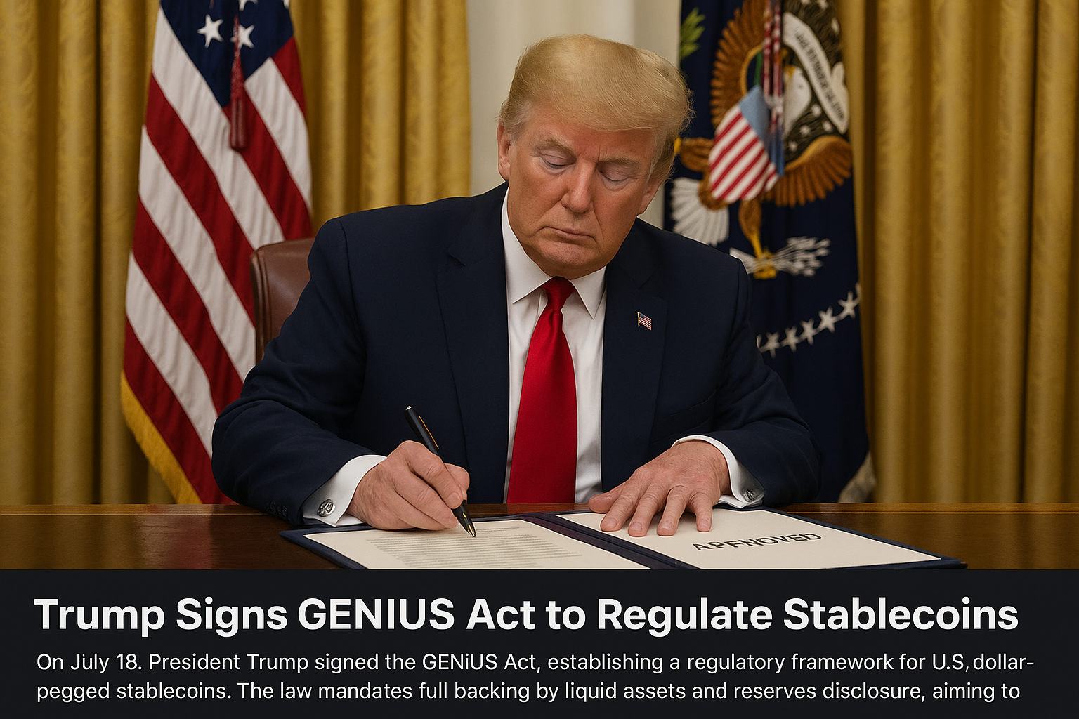 Trump Signs GENIUS Act: A Turning Point for U.S. Stablecoin Regulation