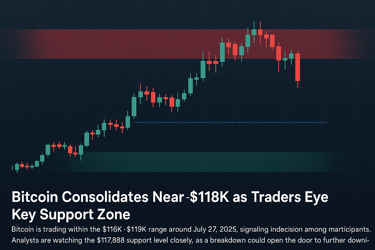 Bitcoin Consolidates Near $118K as Traders Eye Key Support Zone