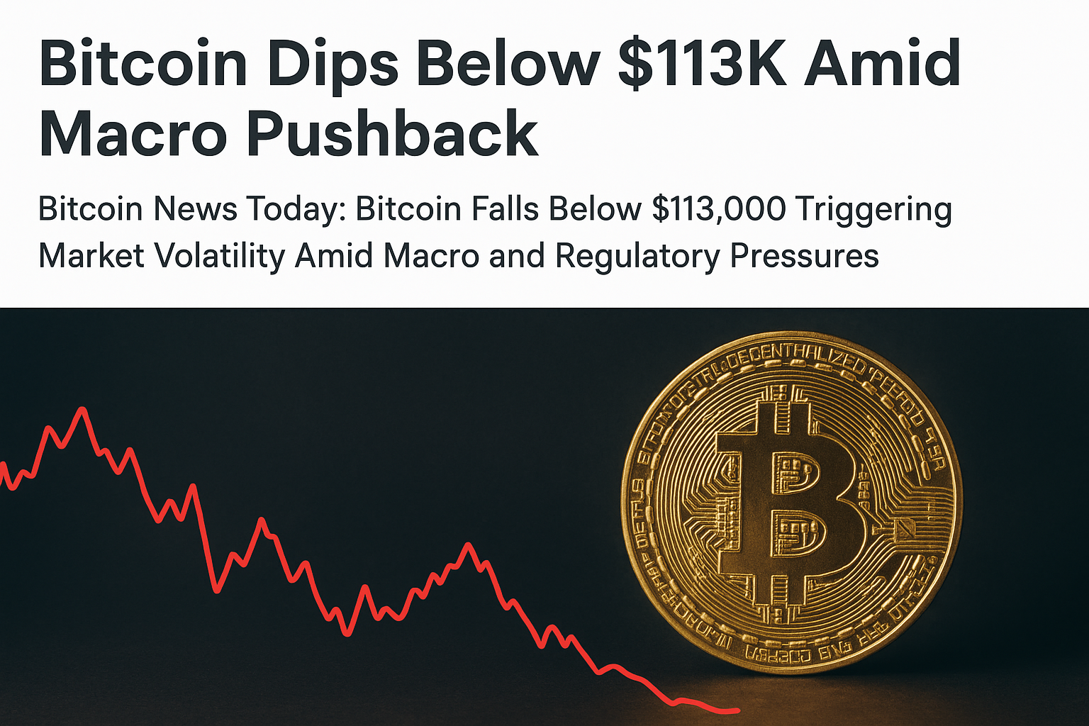 Bitcoin Dips Below $113K Amid Macro Pushback