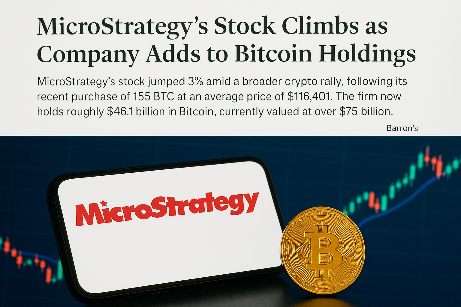 MicroStrategy’s Stock Climbs as Bitcoin Holdings Surge