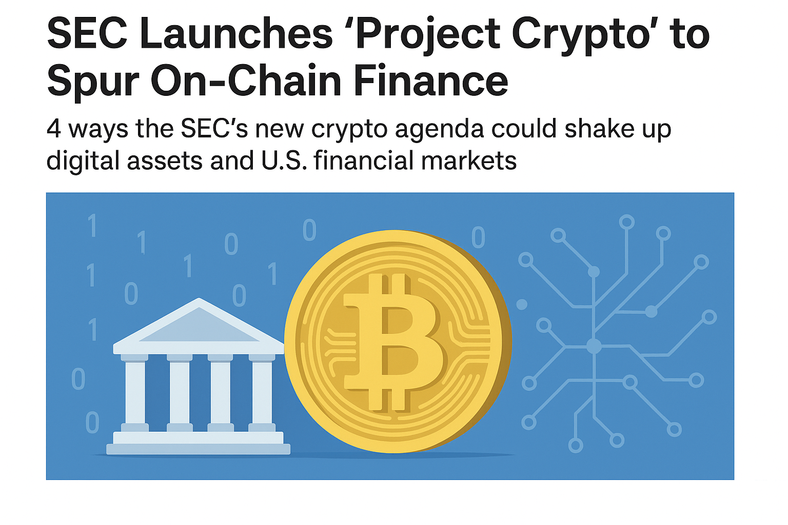 SEC Launches “Project Crypto” — A Turning Point for U.S. Digital Asset Regulation