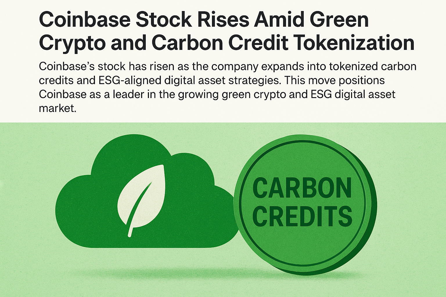 Coinbase’s Green Push: How Carbon Credit Tokenization Is Driving Stock Momentum