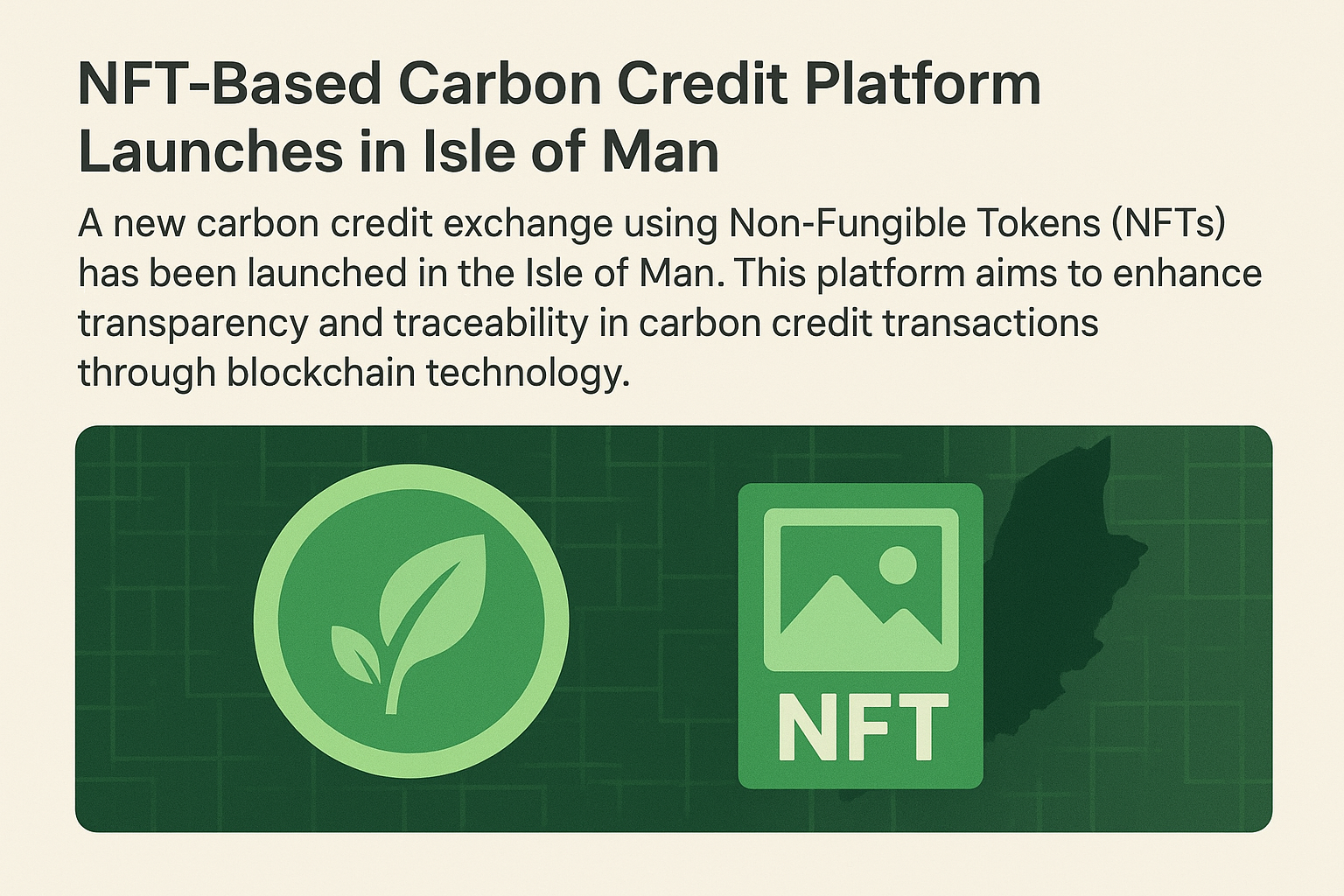 NFT-Based Carbon Credit Platform Launches in the Isle of Man
