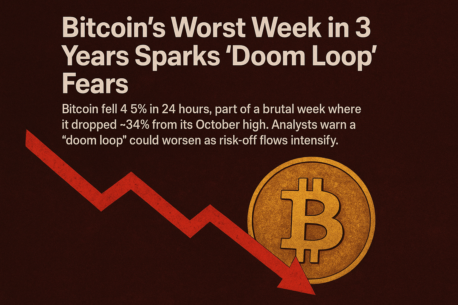 Bitcoin’s Worst Week in 3 Years Sparks “Doom Loop” Fears