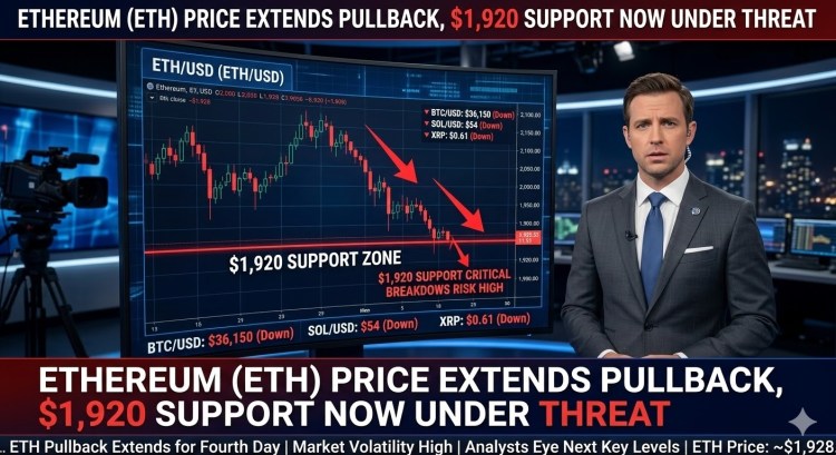 Ethereum Price Extends Pullback, $1,920 Support Now Under Threat