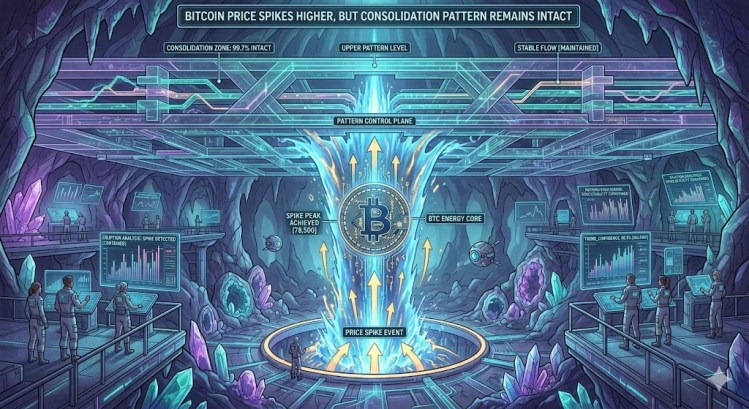 Bitcoin Price Spikes Higher, But Consolidation Pattern Remains Intact